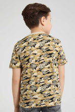 Load image into Gallery viewer, Redtag-Olive-Dinosaur-T-Shirt-All-Over-Prints-Boys-2 to 8 Years