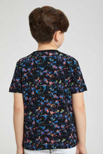 Load image into Gallery viewer, Redtag-Black-Colour-Splash-T-Shirt-All-Over-Prints-Boys-2 to 8 Years