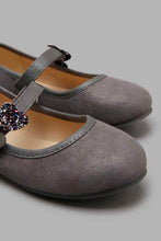 تنزيل الصورة على معرض الصور، Redtag-Mid-Grey-Heart-Trim-Ballerina-Ballerinas-Girls-3 to 5 Years