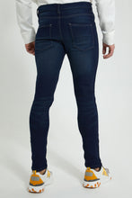 Load image into Gallery viewer, Redtag-Rinse-Wash-5-Pocket-Knit-Denim-Jean-Jeans-Slim-Fit-Men's-