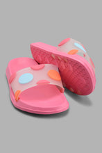 Load image into Gallery viewer, Redtag-Fuchsia-Pokla-Dot-Slide-Sliders-Senior-Girls-5 to 14 Years