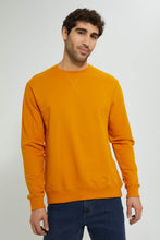 تنزيل الصورة على معرض الصور، Redtag-Yellow-Crew-Neck-Sweatshirt-Sweatshirts-Men's-