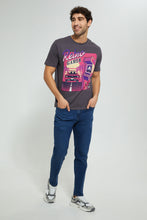 تنزيل الصورة على معرض الصور، Redtag-Grey-Digital-Printed-T-Shirt-Graphic-Prints-Men's-
