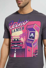 تنزيل الصورة على معرض الصور، Redtag-Grey-Digital-Printed-T-Shirt-Graphic-Prints-Men's-