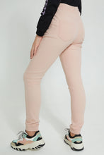 تنزيل الصورة على معرض الصور، Redtag-Pink-Colored-Knitted-Joger-Jeggings-Senior-Girls-9 to 14 Years