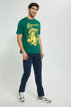 تنزيل الصورة على معرض الصور، Redtag-Green-Graphic-T-Shirt-Graphic-Prints-Men's-
