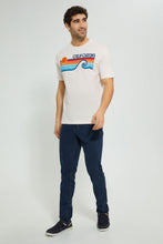 تنزيل الصورة على معرض الصور، Redtag-Peach-Graphic-T-Shirt-Graphic-Prints-Men's-