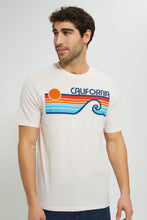 تنزيل الصورة على معرض الصور، Redtag-Peach-Graphic-T-Shirt-Graphic-Prints-Men's-