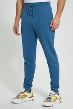تنزيل الصورة على معرض الصور، Redtag-Blue-Pique-Jog-Pant-Joggers-Men's-