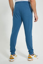 تنزيل الصورة على معرض الصور، Redtag-Blue-Pique-Jog-Pant-Joggers-Men's-