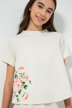 تنزيل الصورة على معرض الصور، Redtag-Beige-High-Neck-Top-With-Print-Blouses-Senior-Girls-9 to 14 Years