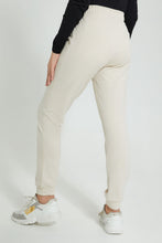 Load image into Gallery viewer, Redtag-Oatmeal-Melange-Basic-Track-Pant-Joggers-Senior-Girls-9 to 14 Years
