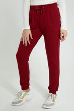 تنزيل الصورة على معرض الصور، Redtag-Burgundy-Basic-Track-Pant-Joggers-Senior-Girls-9 to 14 Years