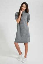 تنزيل الصورة على معرض الصور، Redtag-Highneck-Jacquard-Dress-Dresses-Senior-Girls-9 to 14 Years