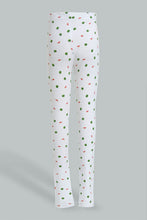 Load image into Gallery viewer, Redtag-White-Watermelon-Print-Legging-Leggings-Girls-2 to 8 Years