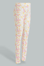 Load image into Gallery viewer, Redtag-Pink-Abstract-Print-Legging-Leggings-Girls-2 to 8 Years