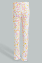 Load image into Gallery viewer, Redtag-Pink-Abstract-Print-Legging-Leggings-Girls-2 to 8 Years