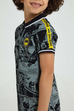 تنزيل الصورة على معرض الصور، Redtag-Black-Batman-Polo-Polo-Shirts-Boys-2 to 8 Years