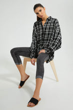 Load image into Gallery viewer, Redtag-Grey-Mid-Waist-Jean-With-Folded-Hem-Jeans-Skinny-Fit-Women's-