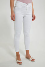 Load image into Gallery viewer, White High Waist Skinny Jean