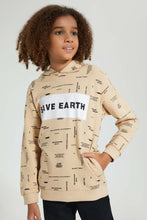 تنزيل الصورة على معرض الصور، Redtag-Beige-Save-The-Earth-Sweatshirt-Sweatshirts-Senior-Boys-9 to 14 Years