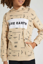 تنزيل الصورة على معرض الصور، Redtag-Beige-Save-The-Earth-Sweatshirt-Sweatshirts-Senior-Boys-9 to 14 Years