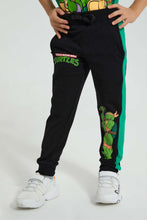Load image into Gallery viewer, Redtag-Black-Ninja-Turtle-Jog-Pant-Joggers-Boys-2 to 8 Years