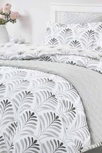 تنزيل الصورة على معرض الصور، Redtag-Grey-Leaf-Print-6-Piece-Comforter-Set-(Double-Size)-Comforters-Home-Bedroom-