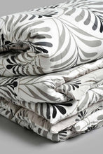 تنزيل الصورة على معرض الصور، Redtag-Grey-Leaf-Print-6-Piece-Comforter-Set-(Double-Size)-Comforters-Home-Bedroom-