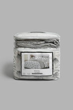 تنزيل الصورة على معرض الصور، Redtag-Grey-Leaf-Print-6-Piece-Comforter-Set-(Double-Size)-Comforters-Home-Bedroom-
