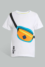 تنزيل الصورة على معرض الصور، Redtag-White-Pouch-Bag-Applique-Set-With-Knit-Denim-Sets-Boys-2 to 8 Years