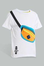 تنزيل الصورة على معرض الصور، Redtag-White-Pouch-Bag-Applique-Set-With-Knit-Denim-Sets-Boys-2 to 8 Years