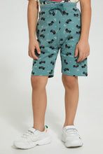 تنزيل الصورة على معرض الصور، Redtag-Beige-Monster-Truck-Print-T-Shirt-And-Shorts-Set-Sets-Boys-2 to 8 Years