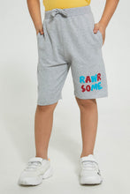 تنزيل الصورة على معرض الصور، Redtag-Gold-Dino-Print-T-Shirt-And-Shorts-Set-Sets-Boys-2 to 8 Years