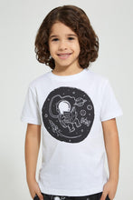تنزيل الصورة على معرض الصور، Redtag-White-Astronaut-Print-T-Shirt-And-Shorts-Set-Sets-Boys-2 to 8 Years