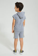 تنزيل الصورة على معرض الصور، Redtag-Grey-Marl-Pique-Terry-Hooded-And-Shorts-Set-Boys-Sets,-Colour:Grey,-Filter:Boys-(2-to-8-Yrs),-New-In,-New-In-BOY,-Non-Sale,-S22A,-Section:Kidswear-Boys-2 to 8 Years