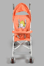 Load image into Gallery viewer, Redtag-Orange-Baby-Buggy--With-Rround-Canopy-Buggies-New-Born-Baby-