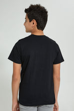 تنزيل الصورة على معرض الصور، Redtag-Black-Spiderman-T-Shirt-Graphic-Prints-Senior-Boys-9 to 14 Years