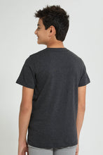 تنزيل الصورة على معرض الصور، Redtag-Charcoal-Iron-Man-T-Shirt-Graphic-Prints-Senior-Boys-9 to 14 Years