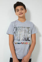 تنزيل الصورة على معرض الصور، Redtag-Grey-Justice-League-T-Shirt-Graphic-Prints-Senior-Boys-9 to 14 Years