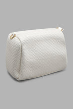 Load image into Gallery viewer, Redtag-White-Weave-Embellished-Day-Bag-Colour:White,-Filter:Women's-Accessories,-New-In,-New-In-Women-ACC,-Non-Sale,-W21B,-Women-Handbags-Women-
