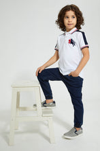 Load image into Gallery viewer, Redtag-White-Polo-Shirt-With-Horse-Logo-Polo-Shirts-Boys-2 to 8 Years
