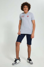 Load image into Gallery viewer, Redtag-Grey-Captain-America-Polo-Polo-Shirts-Senior-Boys-9 to 14 Years