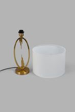 Load image into Gallery viewer, Redtag-Gold-Metal-Embellished-Table-Lamp-Colour:Gold,-Filter:Home-Decor,-HMW-HOM-Table-Lamps,-New-In,-New-In-HMW-HOM,-Non-Sale,-S22A,-Section:Homewares-Home-Decor-