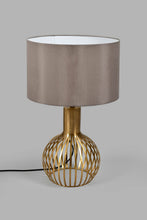 Load image into Gallery viewer, Redtag-Gold-Metal-Embellished-Table-Lamp-Colour:Gold,-Filter:Home-Decor,-HMW-HOM-Table-Lamps,-New-In,-New-In-HMW-HOM,-Non-Sale,-S22A,-Section:Homewares-Home-Decor-