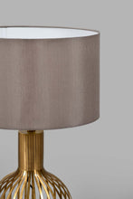 Load image into Gallery viewer, Redtag-Gold-Metal-Embellished-Table-Lamp-Colour:Gold,-Filter:Home-Decor,-HMW-HOM-Table-Lamps,-New-In,-New-In-HMW-HOM,-Non-Sale,-S22A,-Section:Homewares-Home-Decor-
