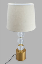 تنزيل الصورة على معرض الصور، Redtag-Gold-Metal/Glass-Table-Lamp-Table-Lamps-Home-Decor-