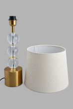 تنزيل الصورة على معرض الصور، Redtag-Gold-Metal/Glass-Table-Lamp-Table-Lamps-Home-Decor-