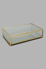 Load image into Gallery viewer, Redtag-Gold-Ribbed-Electroplating-Medium-Jewellery-Box-Jewellery-Box-Home-Decor-