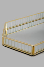 Load image into Gallery viewer, Redtag-Gold-Ribbed-Decorative-Tray-Trays-Home-Decor-